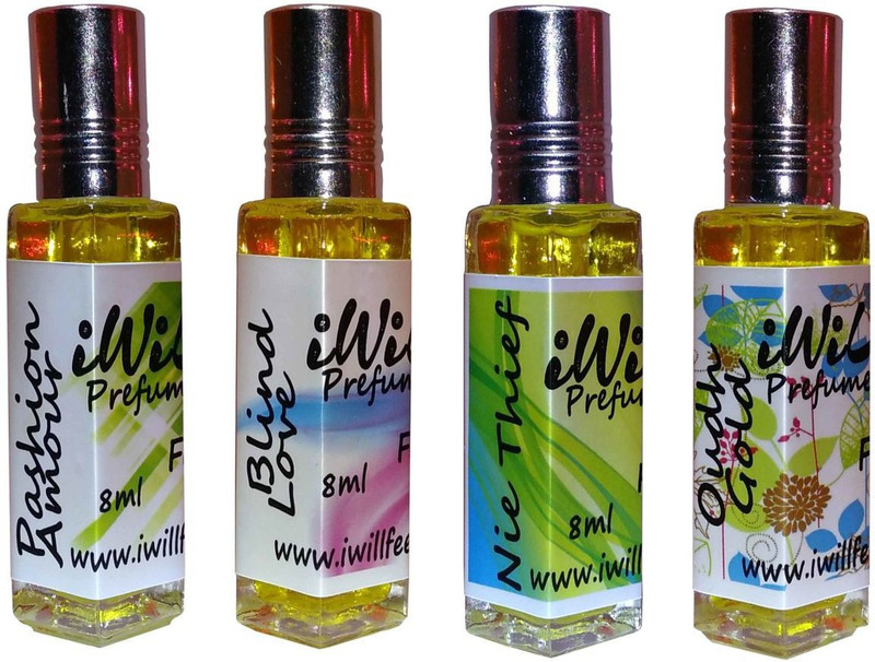 iwill Premium Pashion Amour, Blind Love, Nie Thief, Oudh Gold Non Alcoholic Fancy Perfume 32 ml Pack Floral Attar(Woody)