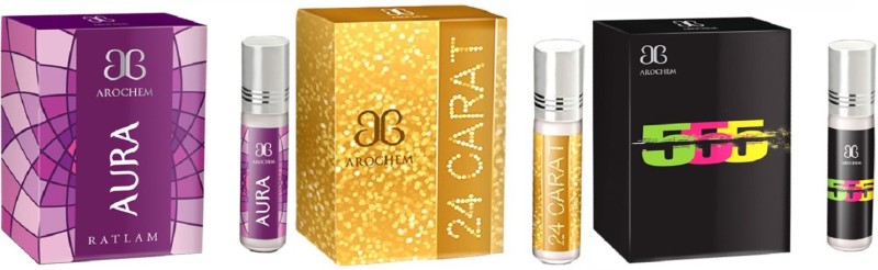 Arochem 24 Carat 555 Aura Combo Floral Attar(Musk)