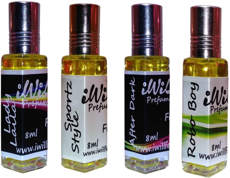 iwill Premium Lady Laila, Sportz Style, Robo Boy, After Dark Non Alcoholic Fancy Perfume 32 ml Pack Floral Attar(Woody)