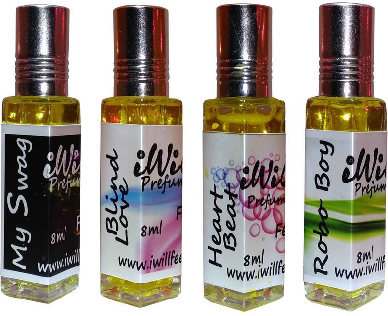 iwill Premium My Swag, Blind Love, Heart Beat, Robo Boy Non Alcoholic Fancy Perfume 32 ml Pack Floral Attar(Gold Musk)