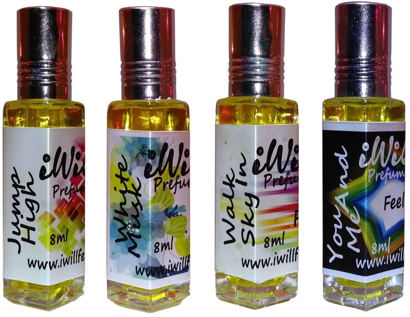 iwill Premium Jump High, White Mussk, Walk In Sky, You and Me Non Alcoholic Fancy Perfume 32 ml Pack Floral Attar(Musk Arabia)