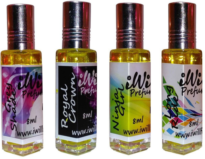 iwill Premium Grey Shade, Royal Crown, Ninja Girl, Long Ride Non Alcoholic Fancy Perfume 32 ml Pack Floral Attar(Musk Arabia)