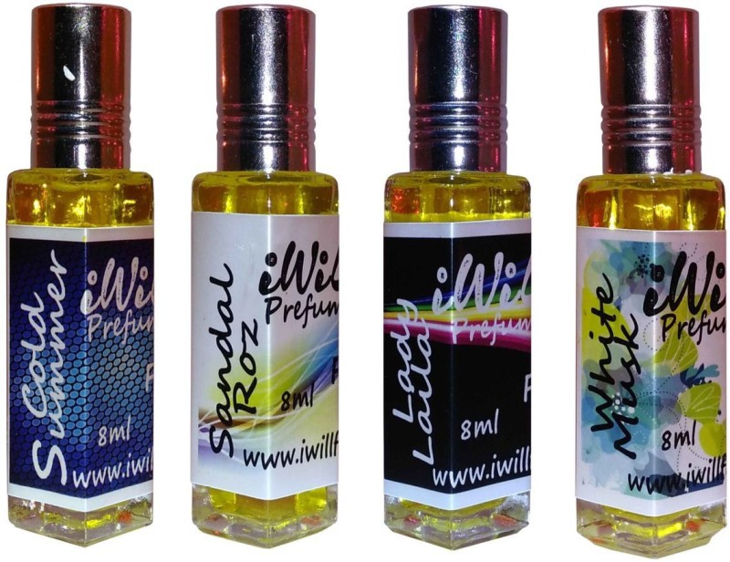 iwill Premium Cold Summer, Sandal Roz, Lady Laila, White Mussk Non Alcoholic Fancy Perfume 32 ml Pack Floral Attar(Gold Musk)