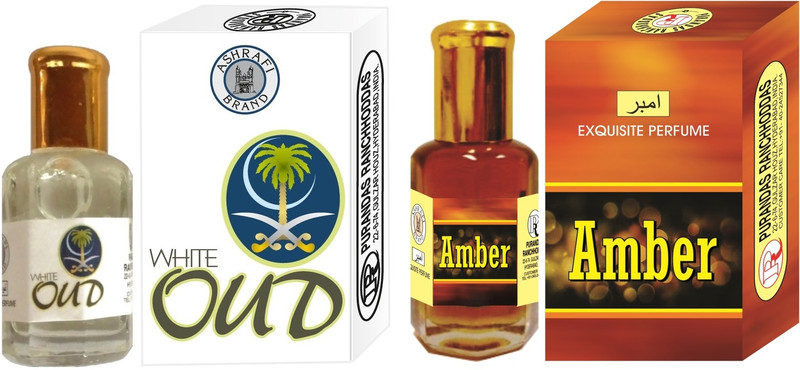 Purandas Ranchhoddas White-Oud & Amber Attar 6ml Each Floral Attar(Agarwood)