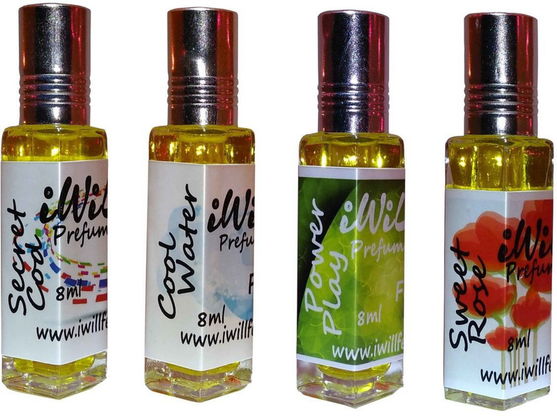iwill Premium Secret Cod, Cool Water, Power Play, Sweet Rose Non Alcoholic Fancy Perfume 32 ml Pack Floral Attar(Musk Arabia)