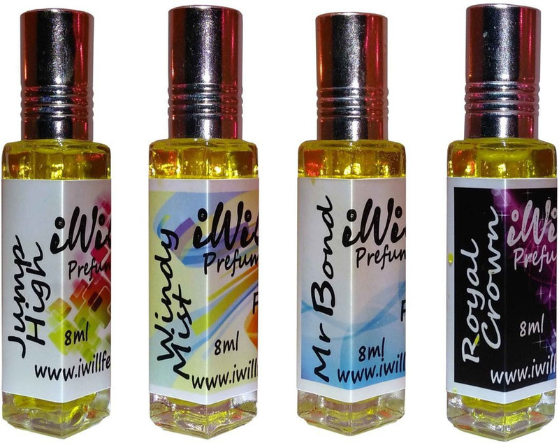 iwill Premium Windy Mist, Royal Crown, Mr Bond, Jump High Non Alcoholic Fancy Perfume 32 ml Pack Floral Attar(Musk Arabia)
