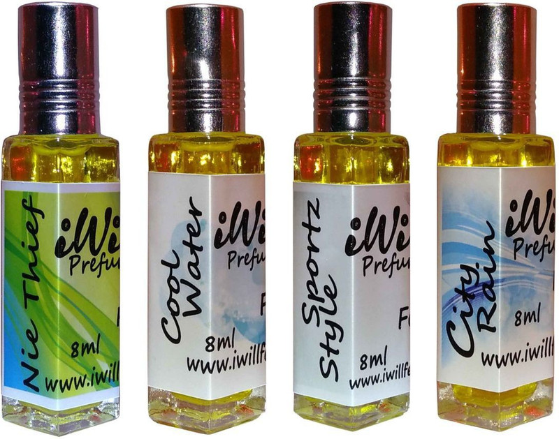 iwill Premium Nie Thief, Cool Water, Sportz Style, City Rain Non Alcoholic Fancy Perfume 32 ml Pack Floral Attar(Gold Musk)