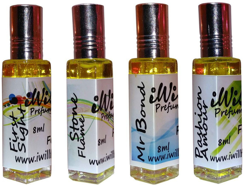 iwill Premium First Sight, Stone Flame, Mr Bond, Pashion Amour Non Alcoholic Fancy Perfume 32 ml Pack Floral Attar(Woody)