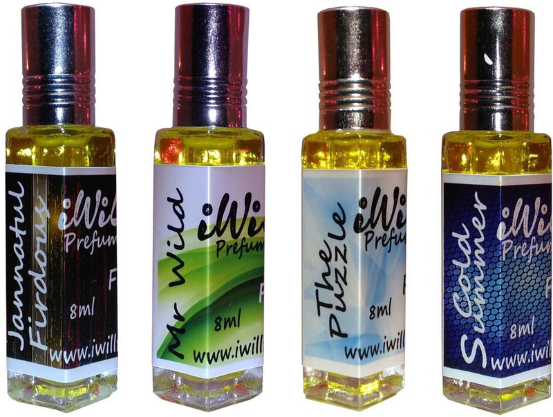 iwill Premium The Puzzle, Cold Summer, Mr Wild, Jannat ul Firdous Non Alcoholic Fancy Perfume 32 ml Pack Herbal Attar(Floral)