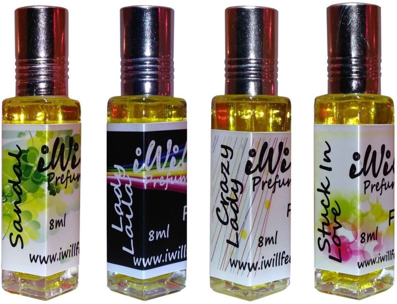 iwill Premium Sandal, Crazy Lady, Lady Laila, Stuck In Love Non Alcoholic Fancy Perfume 32 ml Pack Floral Attar(Woody)