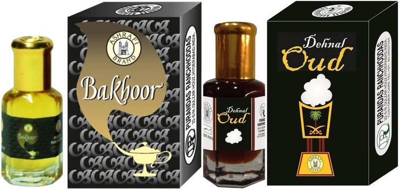 Purandas Ranchhoddas PRS Dehnal-Oud & Bakhoor Attar 6ml Each Herbal Attar(Dehn el oud)