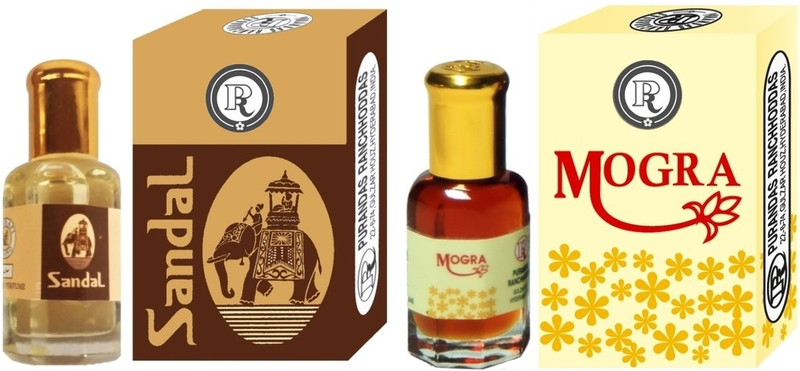 Purandas Ranchhoddas PRS Sandal & Mogra 12ml Each Floral Attar(Floral)