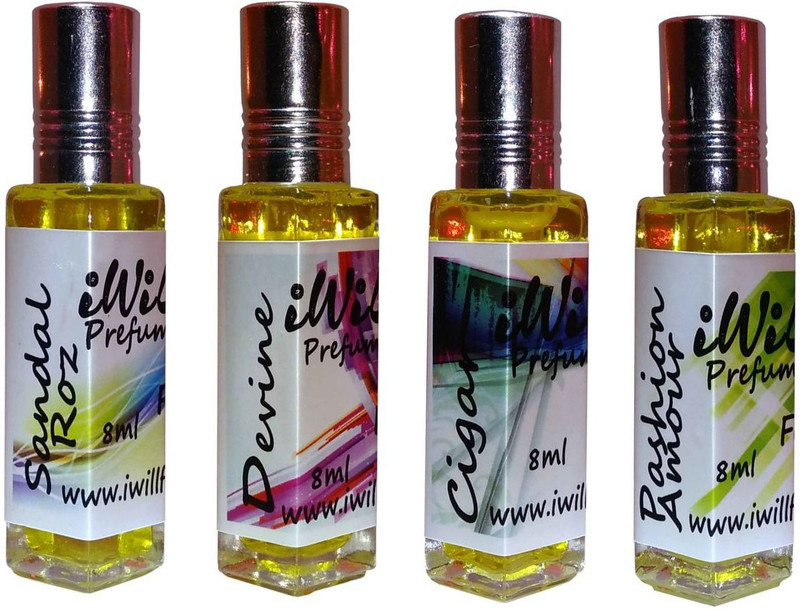 iwill Premium Devine, Sandal Roz, Pashion Amour, Cigar Non Alcoholic Fancy Perfume 32 ml Pack Herbal Attar(Floral)