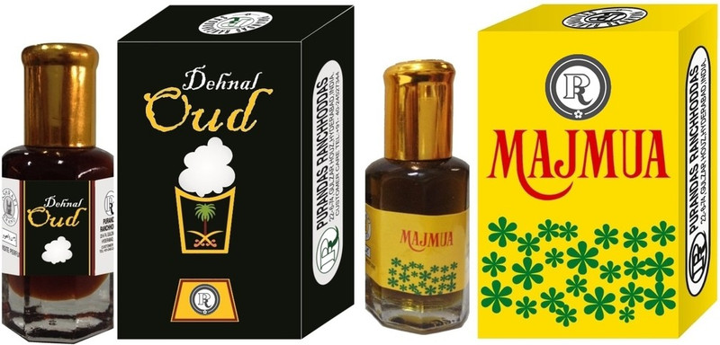 Purandas Ranchhoddas PRS Dehnal-Oud & Majmua 6ml Each Herbal Attar(Dehn el oud)