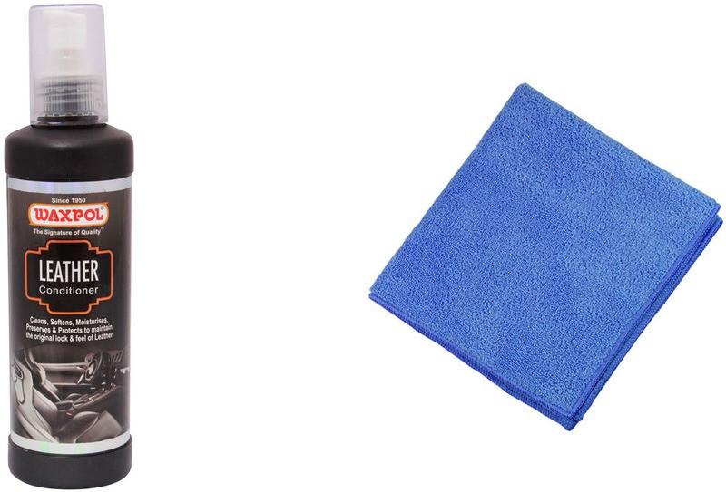 Waxpol 1 Leather Conditioner 200ml, 1 Microfiber Cloth Combo