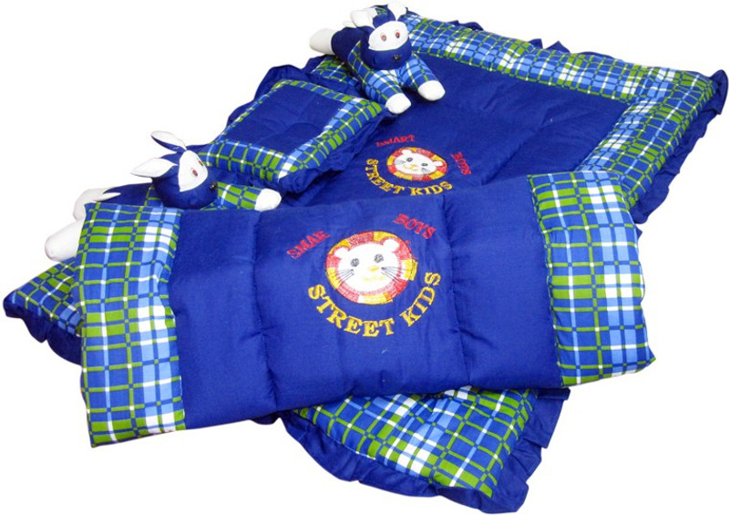 Maple Krafts Rabbit Razai Set Embroidered(Fabric, Royal Blue) Maple Krafts Rabbit Razai Set Embroidered(Fabric, Royal Blue)