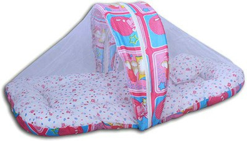 Adore Bed With Net Convertible Bunk(Fabric, Pink) Adore Bed With Net Convertible Bunk(Fabric, Pink)