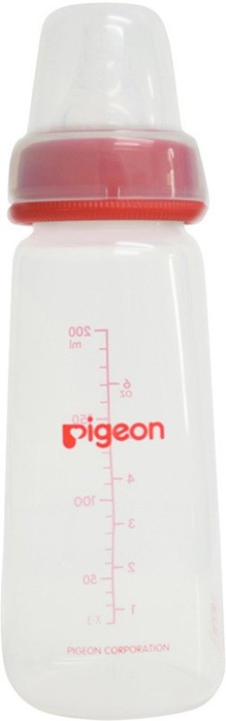 Pigeon Peristaltic Nursing 200ml with Medium Size Nipple - Red - 200 ml(Red)