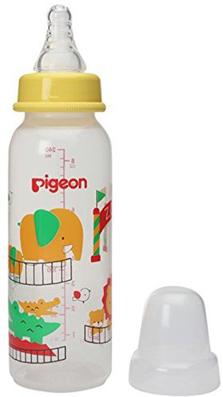 Pigeon Nursing 240ml With Small Size Nipple - Zoo - 240 ml(Yellow)