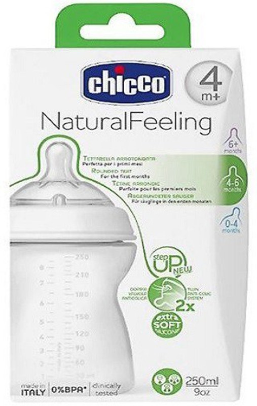 Chicco Rounded Teat For Growing Babies - 250 ml(Transparent)