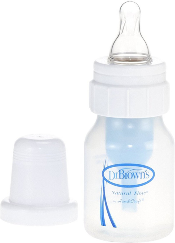 Dr. Brown's Natural Flow Feeding Bottle Polypropylene 2 oz 60ml - 60 ml(White)