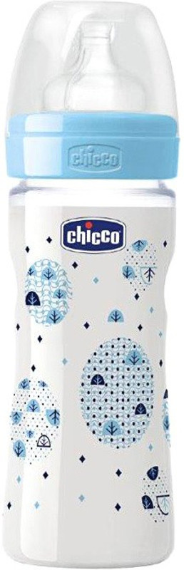 Chicco WELL BEING FEEDING BOTTLE 2M+ BLUE 250ML - 250 ml(Blue)