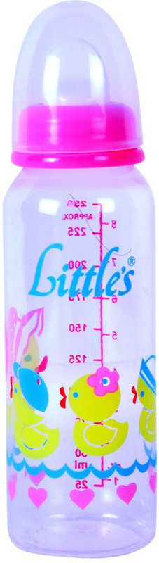 Littles Classic Maxi Pink Feeding Bottle - 250ml - 250 ml(Pink)