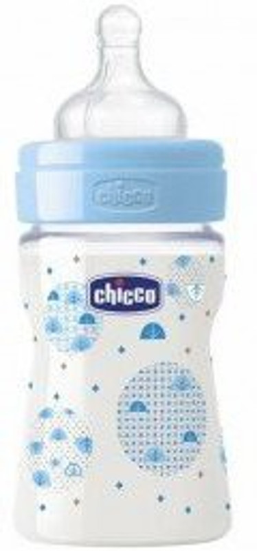 Chicco WELL BEING FEEDING BOTTLE 0M+ BLUE 150ML - 150 ml(Multicolor)