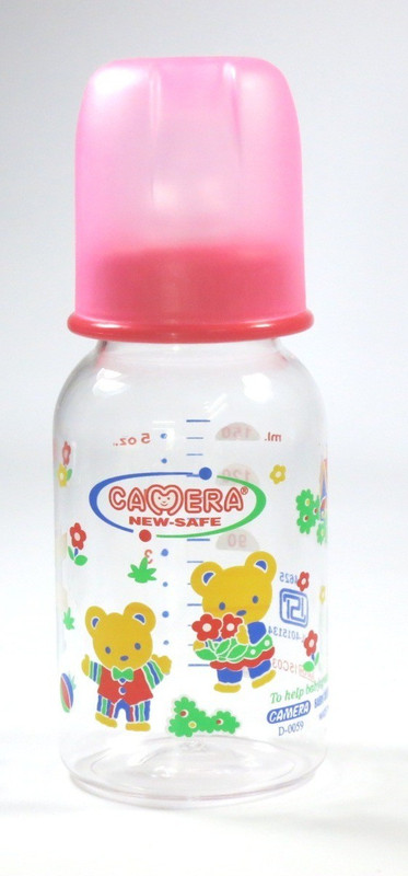 Camera Baby Corporation Camera New-Safe Decorated Feeding Bottle ,140ml/5oz (11155) - 140 ml(Transparent)