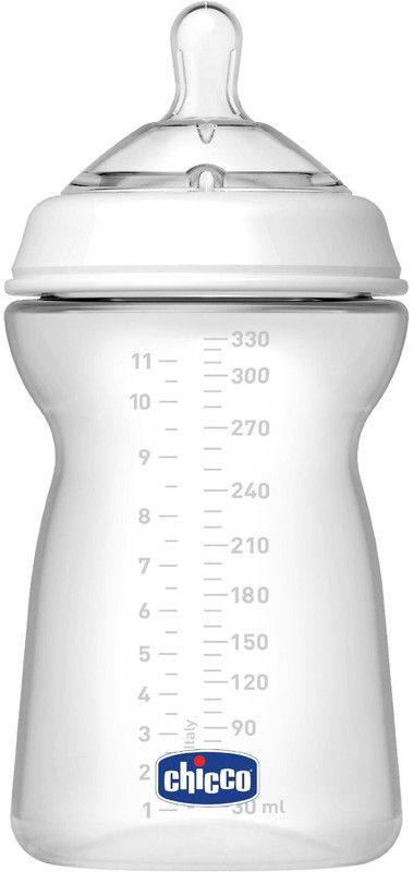 Chicco Fast Flow Feeding Bottle - 330 ml(White)