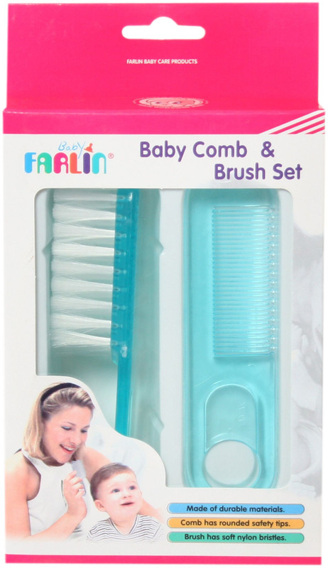 Farlin Baby Comb and Brush Set(Blue)