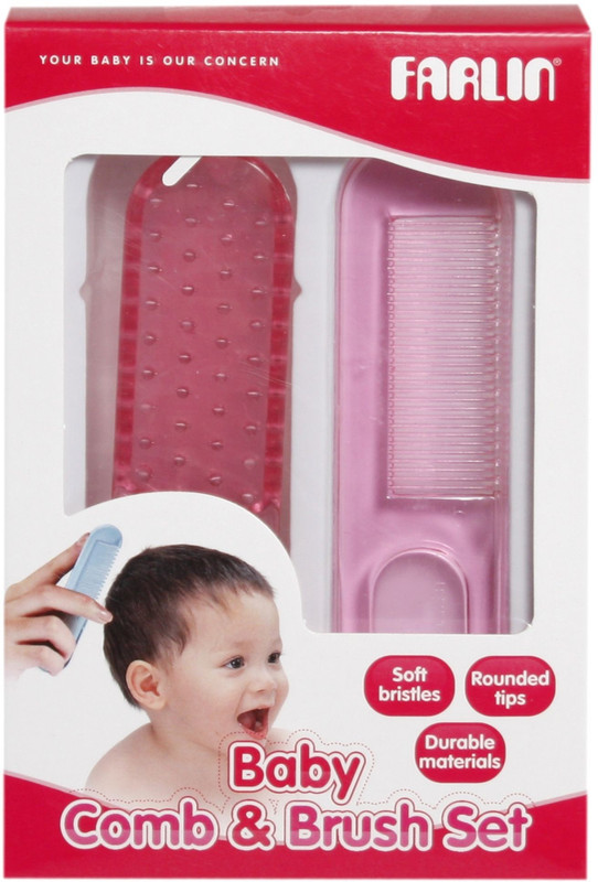 Farlin Baby Comb & Brush Set(Pink)