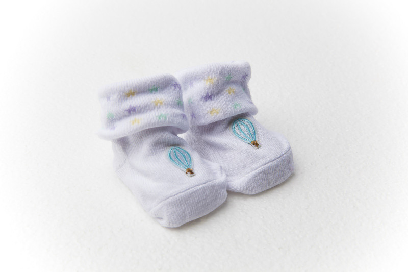 Playette Jacquard Fine Knit Bootie Gift Box(White)