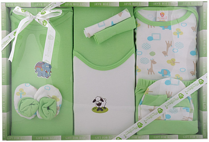 Mini Berry New Born 10 Pc Gift Set(Green) RS.575 (52.00% Off) - Flipkart