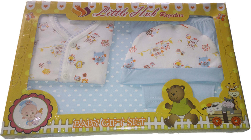 Little Hub New Born Baby Gift Set - Blue(Blue)