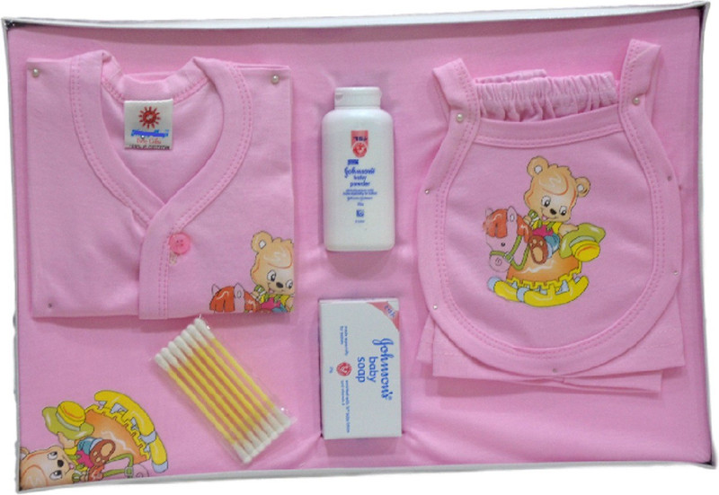 Portia Plain Pink Baby set (7 pcs.)(Pink)