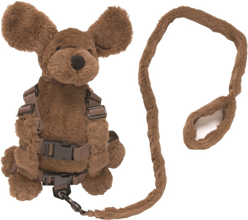 Playette Hamish The Fluffy Dog Baby Carrier(Brown, Back Carry)