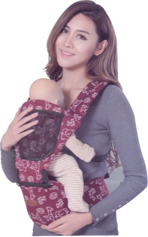 CureNext aiebao Baby Carrier(Maroon, Front Carry facing in)