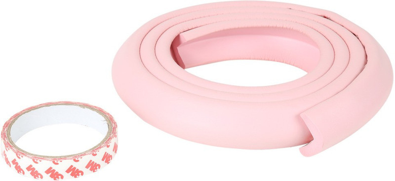 Safe-O-Kid Unique, High Density, L-Shaped 2 mtr long 2 Large Edge Guard with 8 Corner Cushions(Pink)