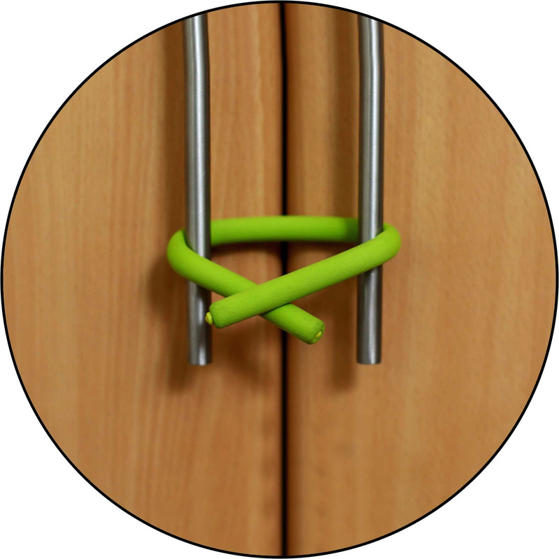 Safe-O-Kid Unique, Ultra Flexible & adjustable, Kid’s Favorite Cabinet Local Sticks (Pack of 12)(Green)