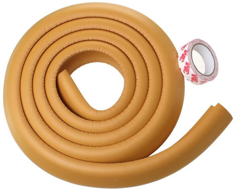 Kuhu Creations Edge & Corner Guards 2M Crash Bar Children Safety Edge Guards Strip with 3M Tape(Wooden)