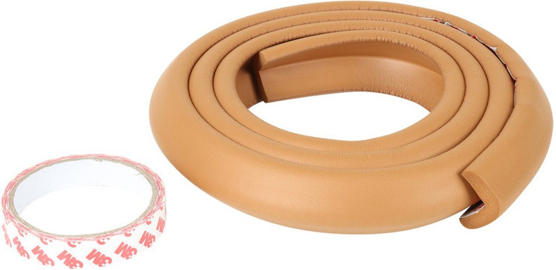 Safe-O-Kid Unique, High Density, L-Shaped 2 mtr long 4 Large Edge Guard with 16 Corner Cushions(L.BROWN)