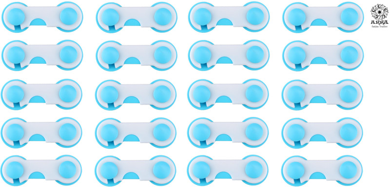 ARRA ARRA Fashion Baby Safety Lock Latch Drawer Kitchen Cupboard Refrigerator fridge Cabinet for Child Infant Toddler - 20 pcs(White)