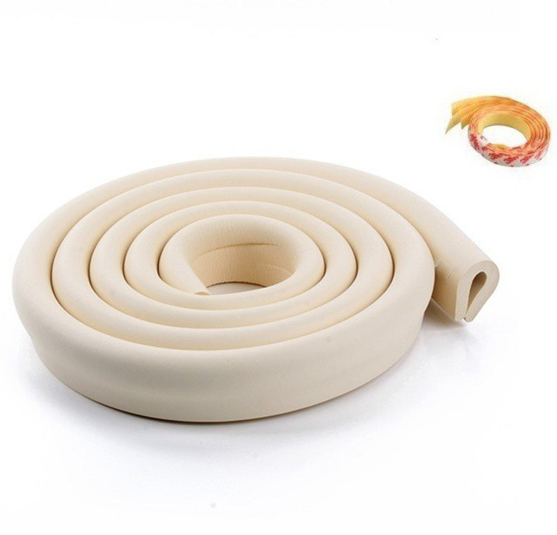 Little Grin Beige Color Baby Safety Bar For Table Edge Protection With 3m Tape(Beige)