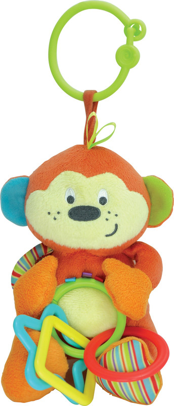 Winfun Little Pals Cheky Chimp Hnd Ratle Squkrs Crinkle Sound Rattle(Multicolor)