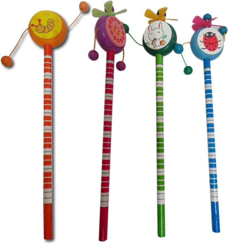 DCS Baby Funny Pencils Rattle(Multicolor)