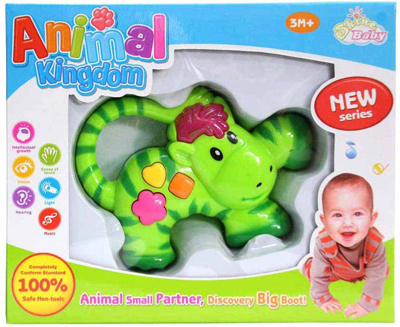 Rachna Animal Kingdom Zebra 01 Musical Rattle(Green)