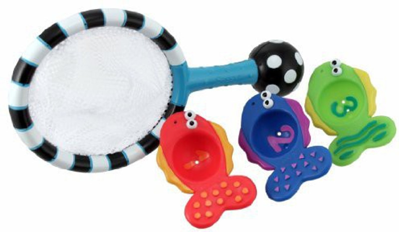 Sassy Developmental Bath Toy, Catch and Count Net Rattle(Multicolor)