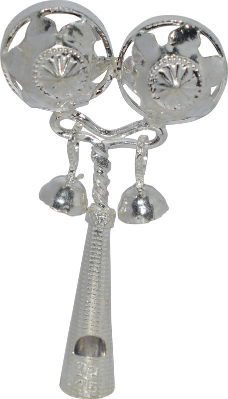 Kataria Jewellers 19.15 Grams BIS Hallmarked Silver Baby Khilona Rattle(Silver)