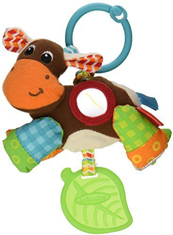 Infantino Peek and Pull Jittery Pal Rattle(Multicolor)